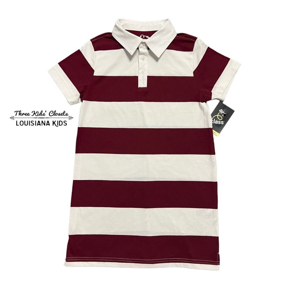 NEW Art Class Sz M Rugby Striped Polo Dress